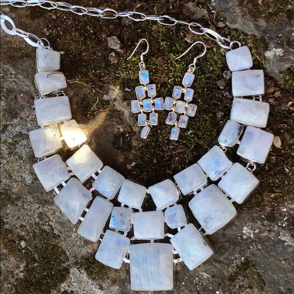 SOLD Moonstone Earrings - Picture 6 of 8